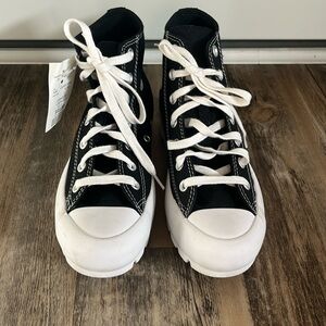Black and White Platform Converse